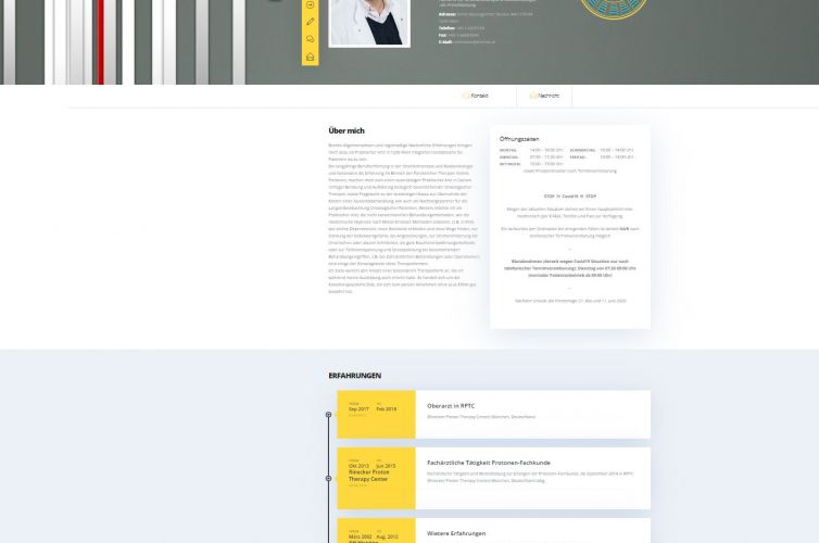 Webdesign – Webpage für Arztpraxis – Arzt Hausarzt Dr. Tinchev